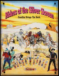 6j662 RIDERS OF THE SILVER SCREEN 19x25 advertising poster '91 cool Sherwood western art!