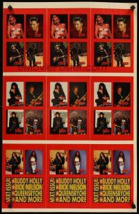 6j280 ROCK STREET PROMO CARDS 2-sided uncut 19x30 music poster '91 Elvis, Madonna & more!