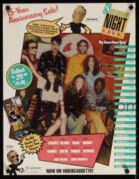 6j550 SATURDAY NIGHT LIVE video poster R89 15 year anniversary, cool image of original cast!
