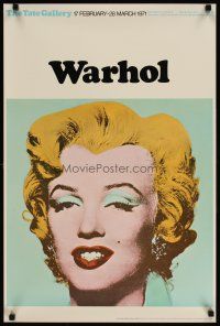 6j002 TATE GALLERY WARHOL woven paper style English art exhibition '71 Andy art of Marilyn Monroe!
