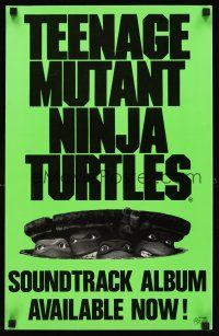 6j676 TEENAGE MUTANT NINJA TURTLES soundtrack music poster '90 cool image of turtles in NYC sewer!