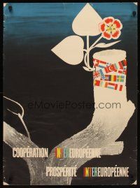 6j056 COOPERATION INTEREUROPEENNE 22x29 Dutch WWII war poster '50 Marshall Plan recovery!