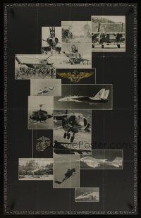 6j078 FLY WITH THE U.S. MARINES military recruiting poster '70s images of fighting aircraft!