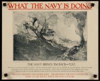 6j027 WHAT THE NAVY IS DOING set of 3 14x17 WWI war posters '18 images of World War I sailors!