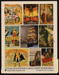 6p352 CAMDEN HOUSE 11/09/91 auction catalog '91 Vintage Film Posters & Hollywood Memorabilia!