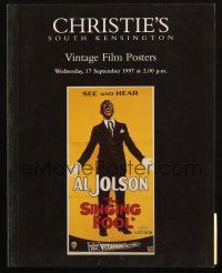 6p369 CHRISTIE'S SOUTH KENSINGTON 09/17/97 English auction catalog '97 Vintage Film Posters, color