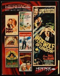 6p395 HERITAGE 07/16/11 auction catalog '11 Vintage Movie Posters, filled with full-color images!