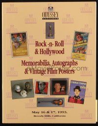 6p428 ODYSSEY 05/16/93 auction catalog '93 Rock 'n' Roll & Hollywood, color poster images!