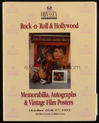 6p429 ODYSSEY 10/16/93 auction catalog '93 Rock 'n' Roll & Hollywood, color poster images!