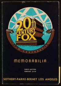 6p460 SOTHEBY-PARKE-BERNET LOS ANGELES 02/25/71 auction catalog '71 20th Century Fox Memorabilia!