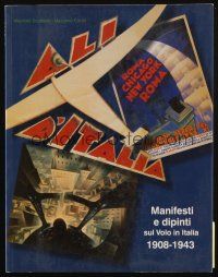 6p063 ALI D'ITALIA first edition Italian softcover book '00 full-color airplane & travel poster art