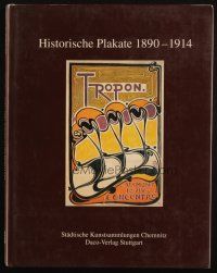 6p273 HISTORISCHE PLAKATE 1890 - 1914 German hardcover book '95 full-color historical prints!