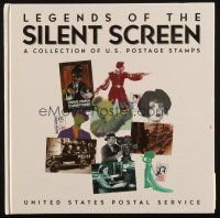 6p286 LEGENDS OF THE SILENT SCREEN hardcover book '94 with U.S. postage stamp art by Hirschfeld!