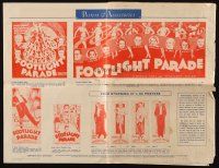 6p518 FOOTLIGHT PARADE English pressbook '33 James Cagney, Joan Blondell, Ruby Keeler, Dick Powell
