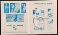 6p538 MAN OF THE WORLD English pressbook '31 William Powell, Carole Lombard barely billed!