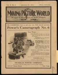 6p018 MOVING PICTURE WORLD exhibitor magazine January 21, 1911 cool ads from 100 year old studios!