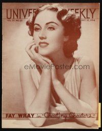 6p016 UNIVERSAL WEEKLY exhibitor magazine October 27, 1934 French Invisible Man poster + lots more