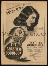 6p103 BRASHER DOUBLOON magazine ad '47 some women can't stand cats, with her it's men, Chandler noir