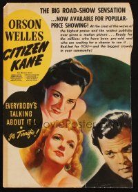 6p149 CITIZEN KANE trade ad '41 great completely different art of Orson Welles!