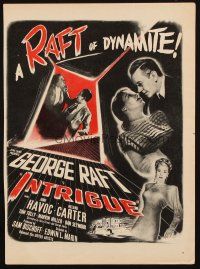 6p110 INTRIGUE magazine ad '47 George Raft in the Shanghai underworld with 2 dangerous women!
