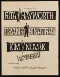 6p118 PAL JOEY magazine ad '57 art of Frank Sinatra with sexy Rita Hayworth & Kim Novak!
