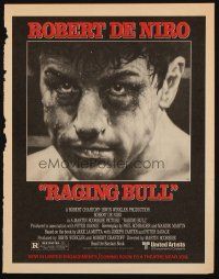 6p121 RAGING BULL magazine ad '80 Martin Scorsese, close up of Robert De Niro!