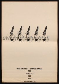 6p726 FIVE GUNS WEST pressbook '58 first Roger Corman, John Lund, Dorothy Malone