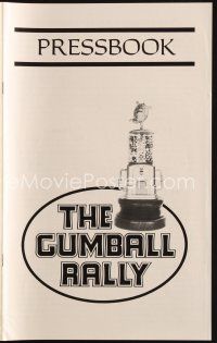 6p752 GUMBALL RALLY pressbook '76 Michael Sarrazin, wacky car racing around the world!