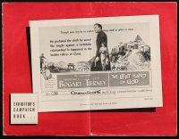 6p793 LEFT HAND OF GOD pressbook '55 art of priest Humphrey Bogart with gun + sexy Gene Tierney!