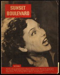 6p043 SUNSET BOULEVARD promo brochure '50 oversized magazine filled with images & info!