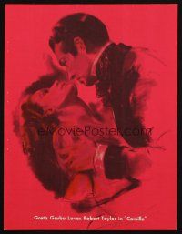 6p145 CAMILLE trade ad '37 wonderful verartwork of Greta Garbo & Robert Taylor!