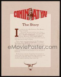 6p150 COMIN' AT YA trade ad '81 great 3-D spaghetti western!