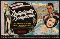 6p154 DELIGHTFULLY DANGEROUS English trade ad '45 Constance Moore, Jane Powell, Ralph Bellamy