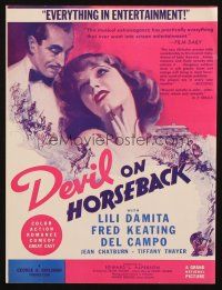 6p155 DEVIL ON HORSEBACK trade ad '36 Lili Damita, everything in entertainment!