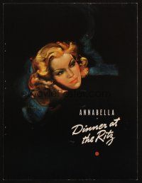 6p156 DINNER AT THE RITZ trade ad '37 cool completely different artwork of Annabella!