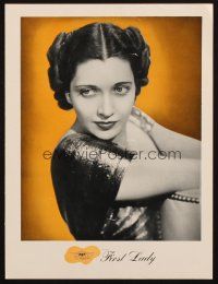 6p164 FIRST LADY trade ad '37 super close up of beautiful Kay Francis!