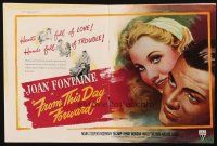 6p166 FROM THIS DAY FORWARD English trade ad '46 Joan Fontaine works days, her husband nights!
