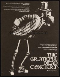6p171 GRATEFUL DEAD MOVIE trade ad '77 Jerry Garcia in concert, wonderful skeleton image!