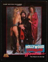 6p176 HOLLYWOOD CHAINSAW HOOKERS 2pg trade ad '88 wacky horror, they charge an arm and a leg!