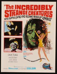 6p177 INCREDIBLY STRANGE CREATURES video trade ad R80s they stopped living and became zombies!