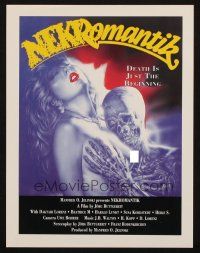 6p188 NEKROMANTIK video trade ad '92 Buttgereit directed, disturbing Marschall necrophiliac art!