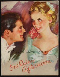 6p193 ONE RAINY AFTERNOON trade ad '36 artwork of pretty Ida Lupino & Francis Lederer!