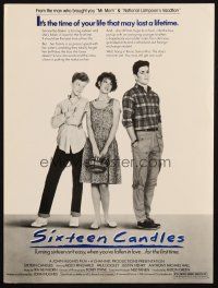 6p207 SIXTEEN CANDLES trade ad '84 Molly Ringwald, Anthony Michael Hall, John Hughes teen classic!