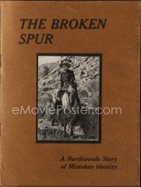 6p500 BROKEN SPUR English pressbook '21 silent cowboy Jack Hoxie in a dual role!