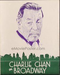 6p506 CHARLIE CHAN ON BROADWAY English pressbook '37 art of Warner Oland over New York skyline!