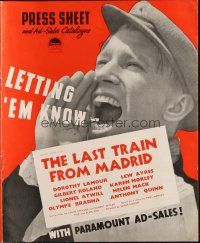 6p531 LAST TRAIN FROM MADRID English pressbook '37 Dorothy Lamour, Lew Ayres, Gilbert Roland