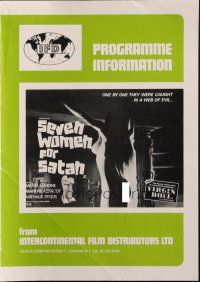 6p551 SEVEN WOMEN FOR SATAN/TOYS ARE NOT FOR CHILDREN English pressbook '70s Virgin Dolls, sexy!