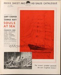 6p556 SOULS AT SEA English pressbook '37 sailors Gary Cooper & George Raft + sexy Frances Dee!