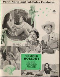 6p565 TROPIC HOLIDAY English pressbook '38 Dorothy Lamour & wacky Martha Raye south of border!