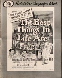 6p636 BEST THINGS IN LIFE ARE FREE pressbook '56 Michael Curtiz, Gordon MacRae, Sheree North